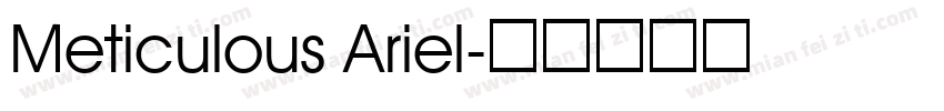 Meticulous Ariel字体转换